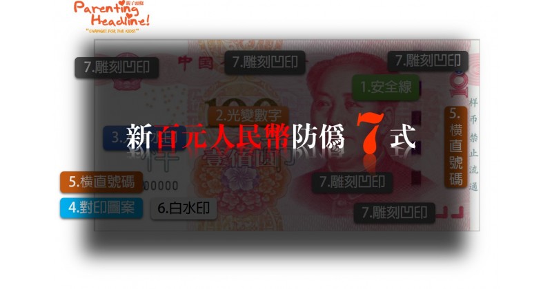 【新版人民幣】新百元鈔防偽 7 式