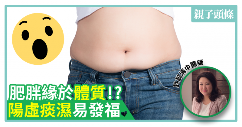 【中醫教路】肥胖緣於體質!?　陽虛痰濕易發福