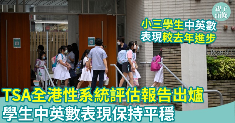 教育新聞｜全港性系統評估TSA報告出爐　學生中英數表現保持平穩