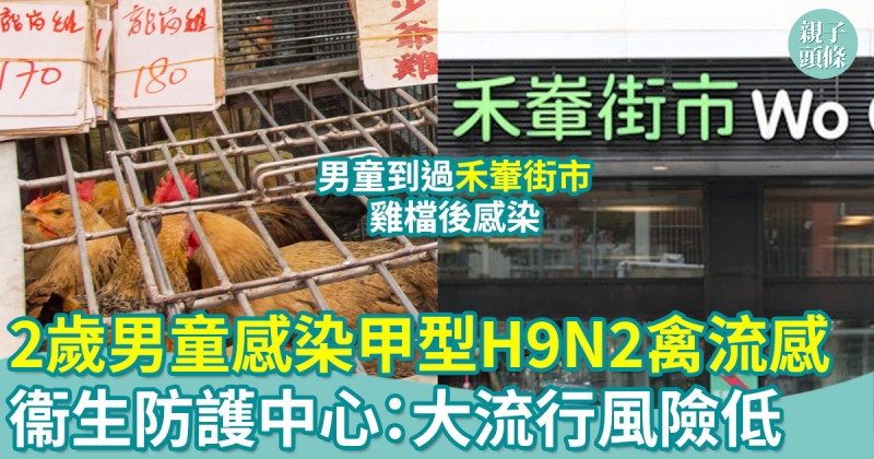 H9N2禽流感｜2歲男童到禾輋街市後染禽流感　衞生防護中心：家長應避免帶年幼子女到活雞檔