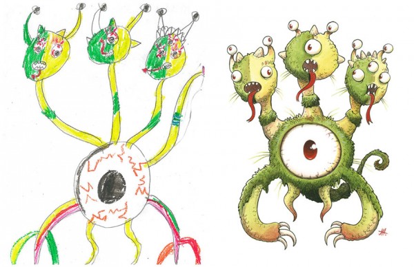 go monster project kids drawings inspire artists 43 880 600x388