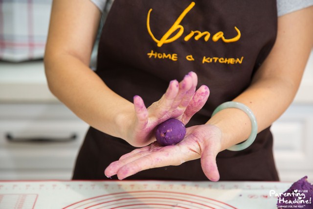 【親子飲食】blogger媽媽教diy紫薯月餅